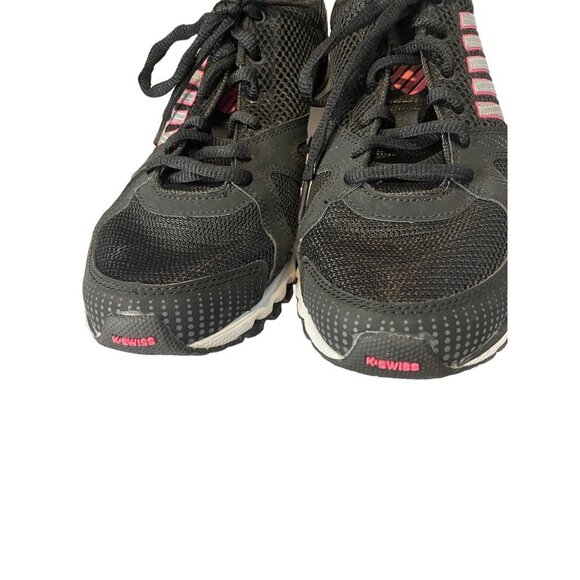 K Swiss 93524 094 M Black Low Profile X160 Comfort Pink Black Silver Shoes Sz 9 - Picture 4 of 7